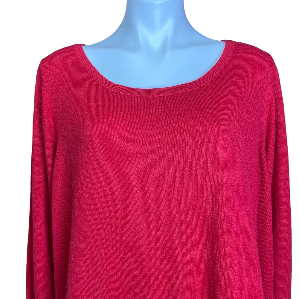 TORRID Lace Hem Pullover Sweater Split Button Bac… - image 3